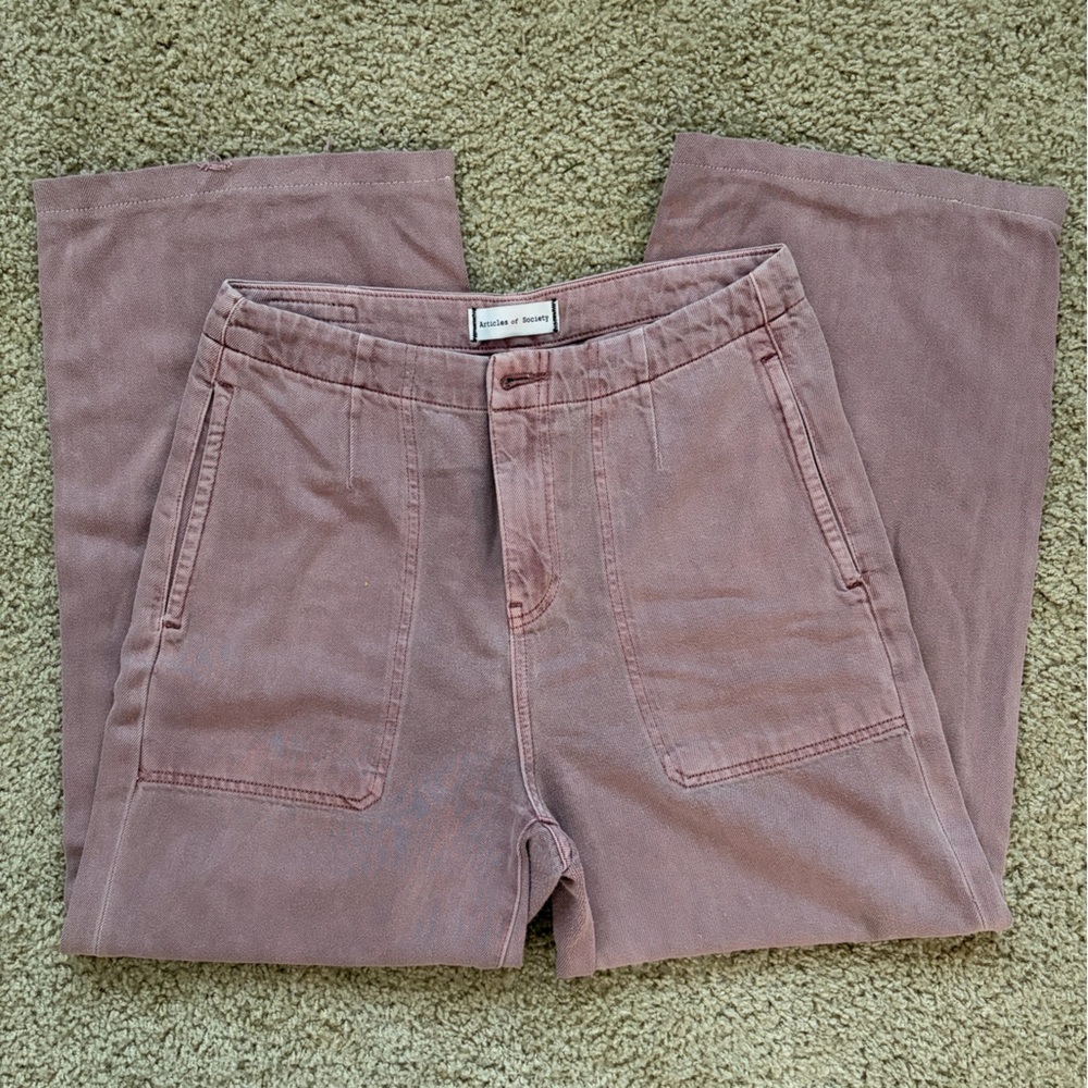 Articles Of Society Dusty Rose Straight-Leg Jeans